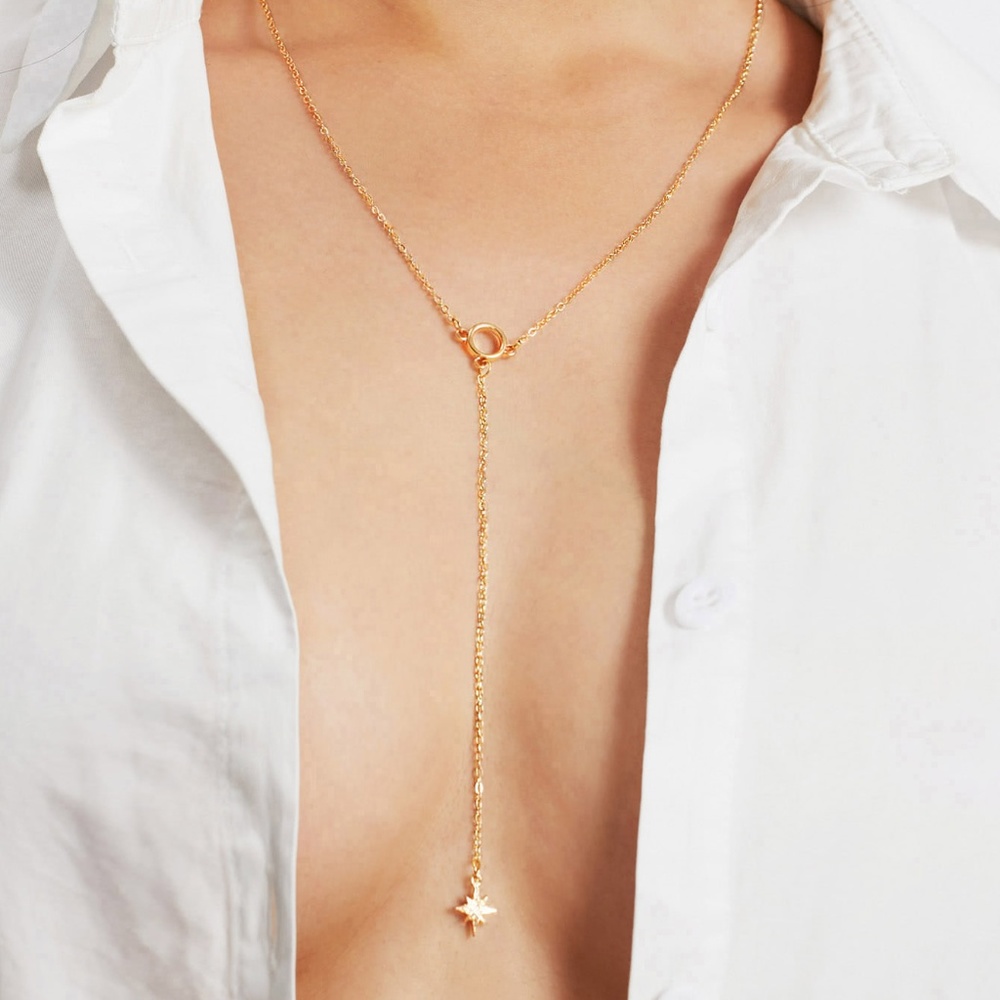 Rhinestone Gold Necklace